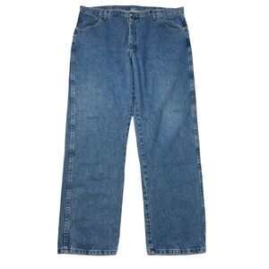 Rustler VTG Y2K Regular Fit Straight Leg Jeans Denim Stonewash Mens 40x32